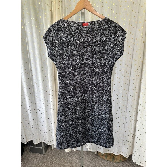 ANIMAPOP Artsy Graphic Floral Watercolor A Line Reversible Double Design Dress S - Picture 5 of 8